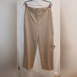 Zara trousers, size L, pinstripe, high waist and wide leg